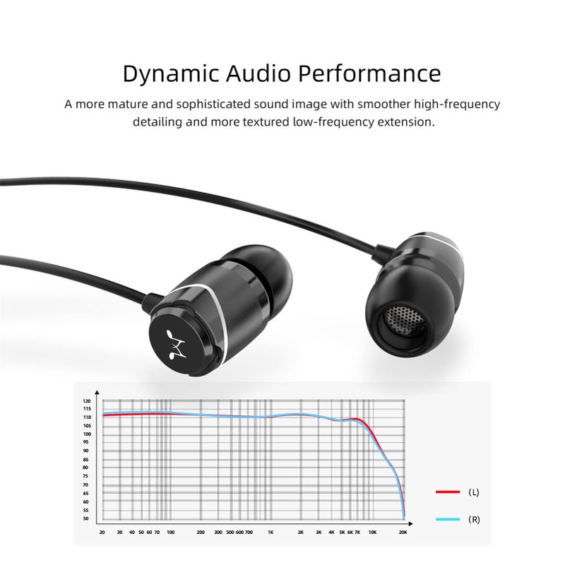 SoundMAGIC E11 Wired Earbuds No Microphone HiFi Stereo Earphones Noise Isolating in Ear Headphones Powerful Bass Tangle Free Cord Black - Image 5
